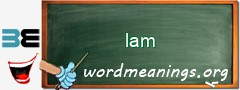 WordMeaning blackboard for lam